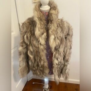 Genuine fur vintage coat small